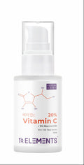 Vitamin C skincare serum with packaging on a white background